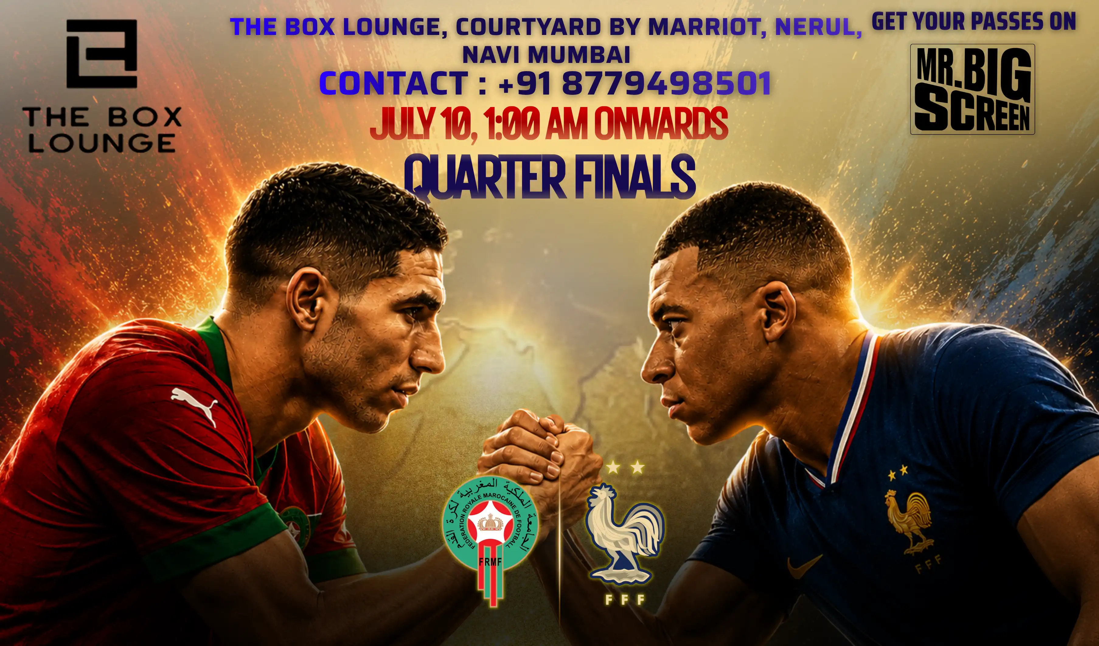 FIFA World Cup 2026-Live Screening-France Vs Morocco, The Box Lounge, Navi Mumbai